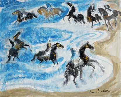 André Brasilier, Cavalcade dans les vagues, 2022 